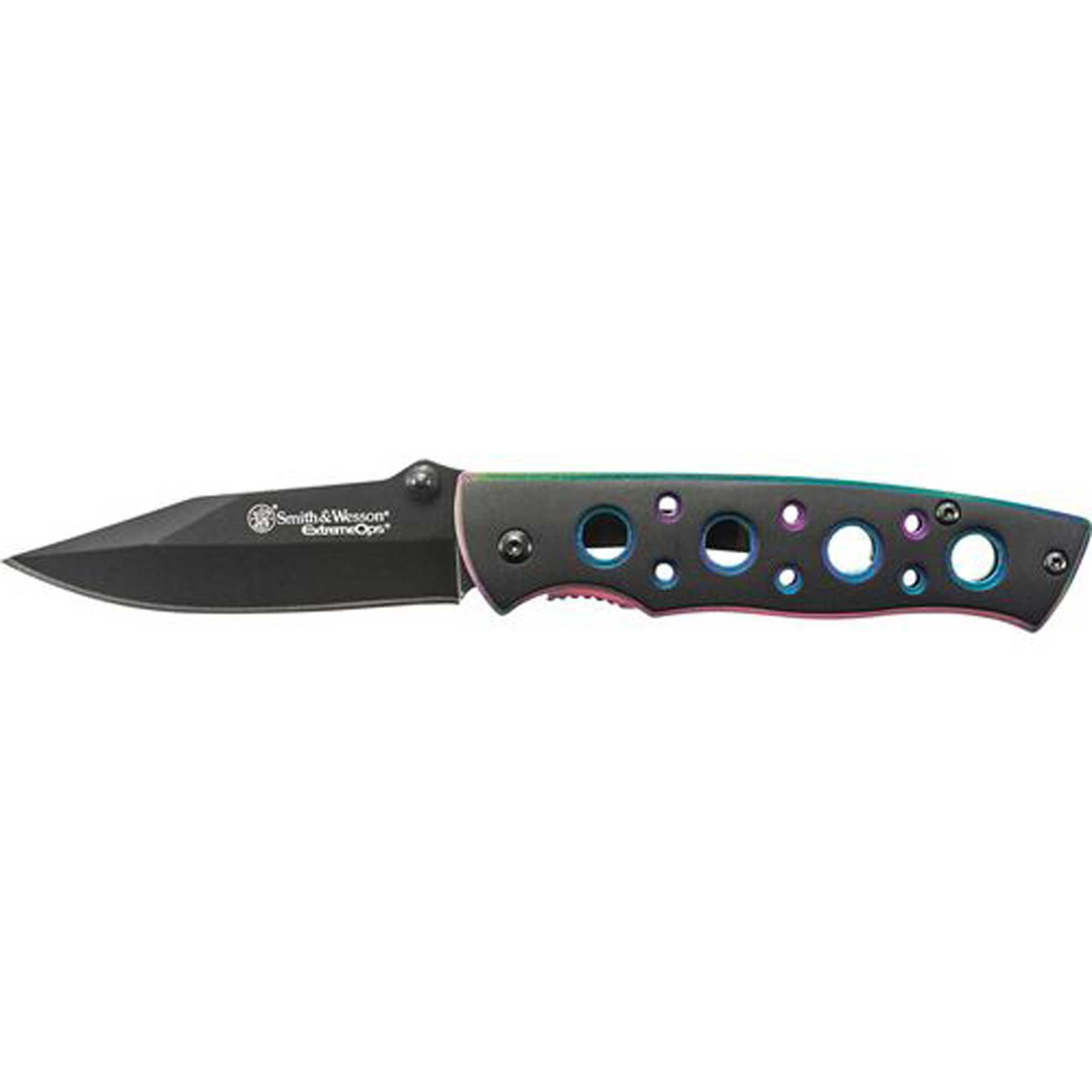Smith and Wesson Folding Knife   Extreme Ops Clip Point Blade Liner Lock   SWCK113