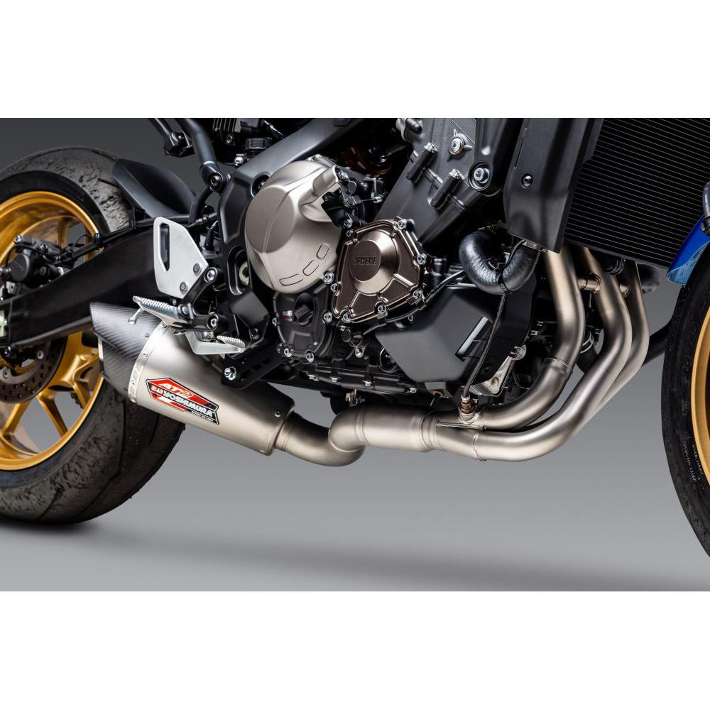 Yoshimura AT2 Stainless Race Full System Exhaust with Carbon Fiber End Cap For Yamaha MT 09 2021 2022