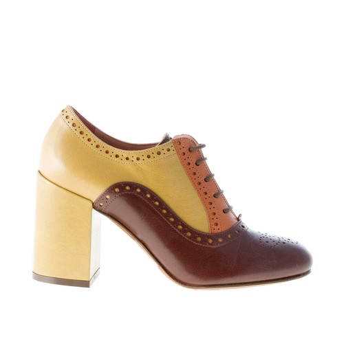 L’AUTRE CHOSE L'AUTRE CHOSE women shoes Multicolor leather oxford with brogue detailing