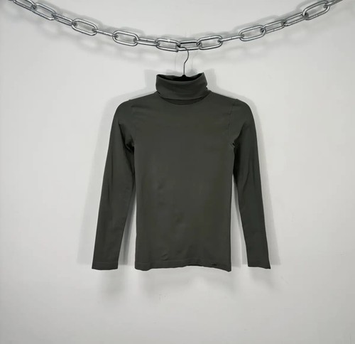 Max Mara Women’s Italian Luxury Slim Nylon Turtleneck Top M