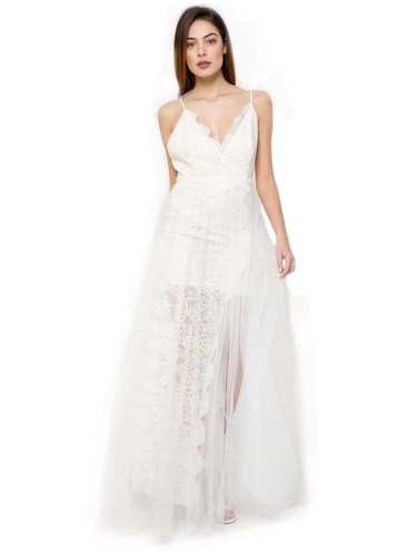 Aniye By Womens Ribbon Wedding Dress Ceremony Dress White Sz XS  S  M  L ANY A6