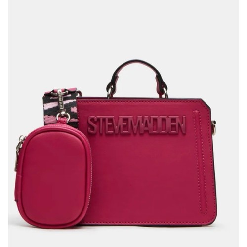 Steve Madden Bevelyn Mini Fuchsia Color Convertible Crossbody Bag