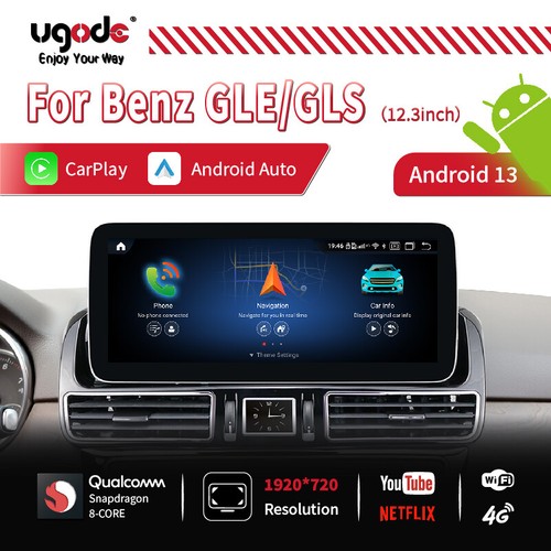 Ugode 12.3in Android13 Screen CarPlay For Mercedes Benz GLE GLS W166 2016 2018