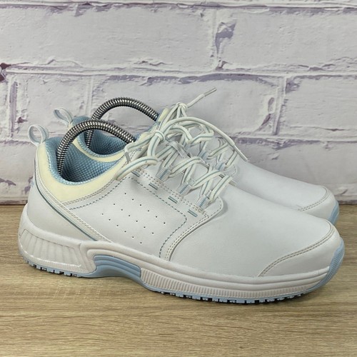 Orthofeet Talya 742 White Comfort Sneakers Women's 9 Wide Nursing Slip Resistant