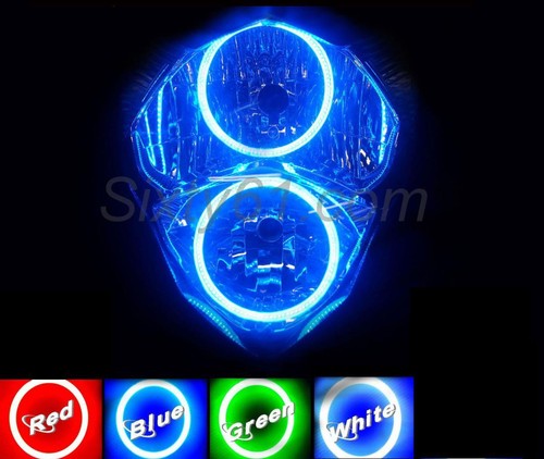 Suzuki GSXR 1000 2009 2017 Headlight Halo Angel Eye LED Plasma COB Ring dual