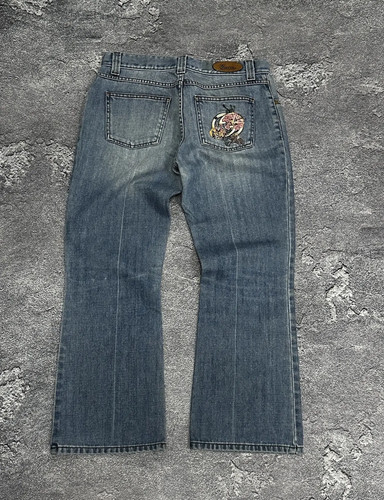 CHANEL Gucci Bootcut Floral Denim Pants Womens Oldmo Style