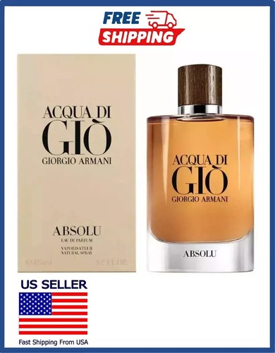 GIORGIO ARMANI Acqua Di Gio Giogio Armani Absolu Eau Di Parfum for Men 4.2oz 125ml New in box