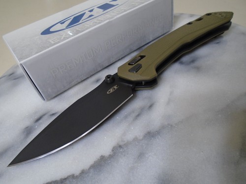 NOTHING NEW Zero Tolerance Duralock Pocket Knife ZT0203 Olive G10 CPM M4 Ceracoat Folder New