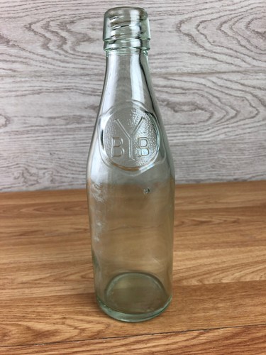 STRADIVARIUS Vintage BYB Clear Green Glass Bottle Marked JL & Co LO 27N 52