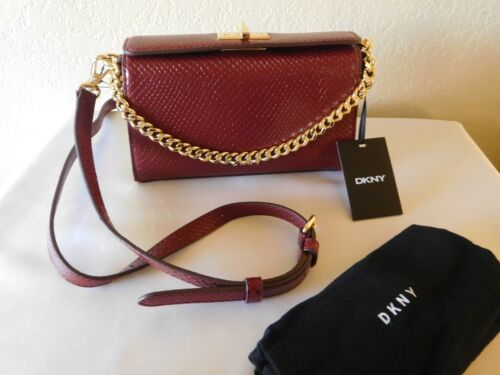 New DKNY Joanna Clutch Crossbody Bag  Handbag  Purse   Aged Wine   $248.00