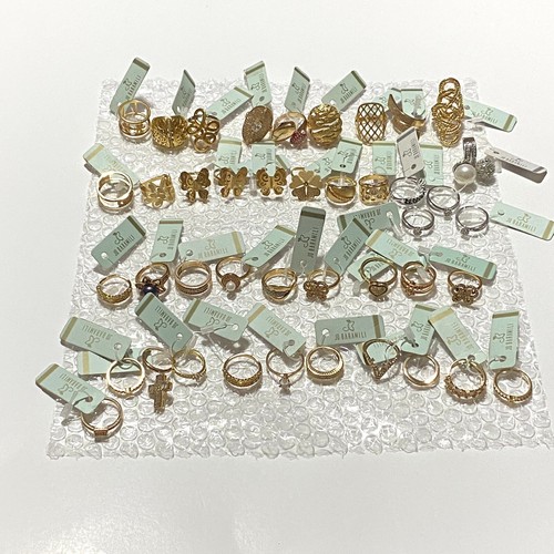 Lot of 42 Fashion Jewelry Rings by Brazilian artist Jo Baramili
