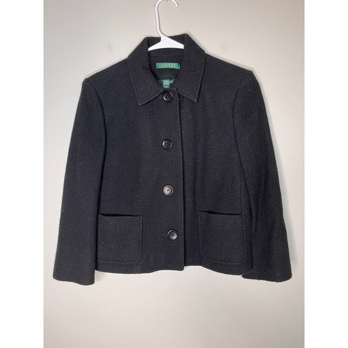 Lauren Ralph Lauren Black Boxy Minimalist Oldey Money Quiety Luxu Woolet J M