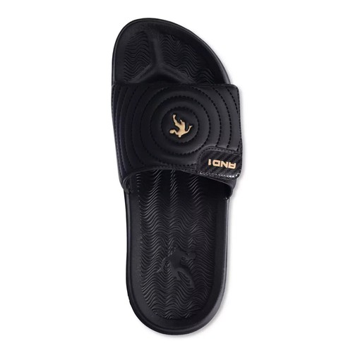 AND1 Men's Size 8 Adjustable Strap Athletic Swirl Slide Sandal Shoes • Black