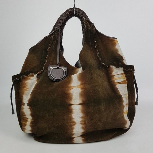 MEDEA Salvatore Ferragamo Suede Large Shoulder Bag 12345 27062952