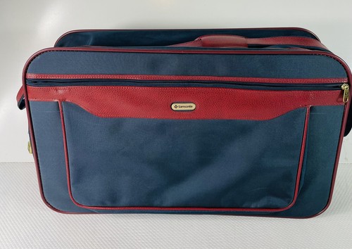 Vintage MINT Cond. 1980's Samsonite 22" Carry On Suitcase Bag Luggage Blue