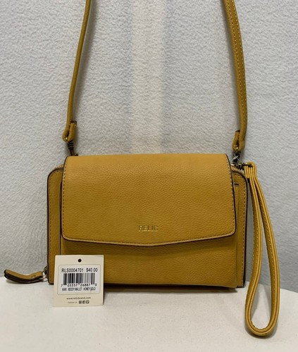 AWAY NEW RELIC by FOSSIL Kari Smartphone Crossbody Wallet Wristlet Honey G