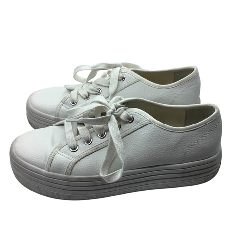 Steve Madden BOBBI bianco plateau sneakers donna 10 scarpe casual estate spiaggia