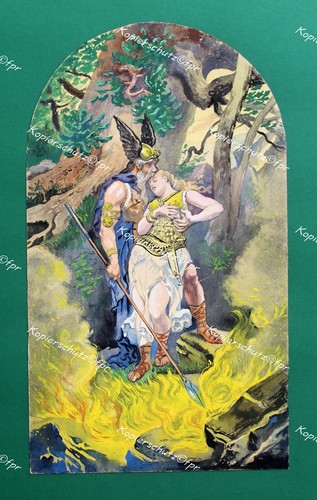 Wotan Brünhilde Valkyrie Germans Richard Wagner Opera Nibelungen Ring Grand Piano Helmet