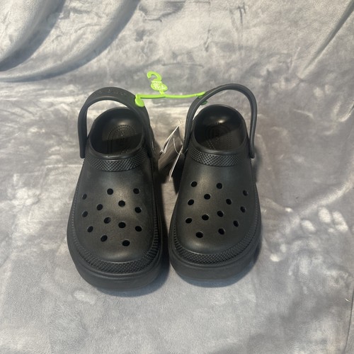 RAYE NEW Crocs Stomp Clog Black 209347 001 High Heel   LIMITED EDITION
