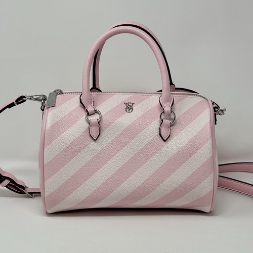 UNDERCOVER NWOT Victoria Secret Mini Duffle Crossbody Bag Heritage Stripe CIGARETTE ODOR