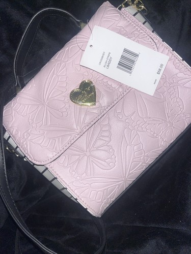 AWAY LUV BETSEY BY BETSEY JOHNSON CROSSBODY  With Lavender Butterfly Print