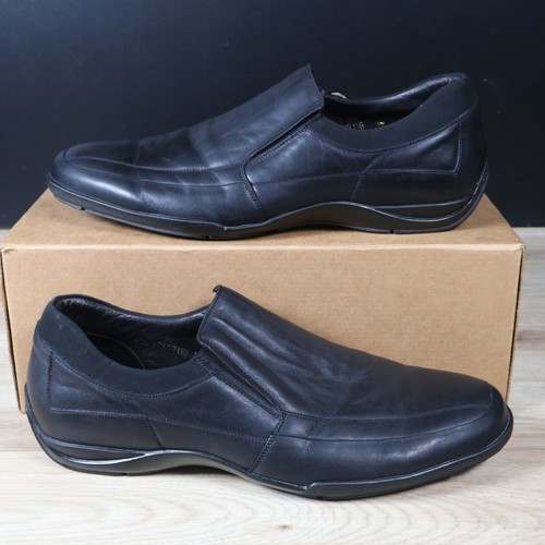BRANDBLACK Scarpe Bruno Magli Icily uomo taglia 10W mocassini slip on in pelle nera comodi eleganti