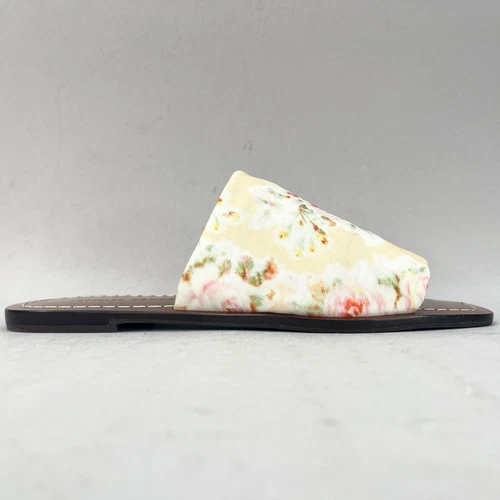 Loeffler Randall Womens 7 Daria Slide Sandals Floral Stretch Mesh Slip On Flats