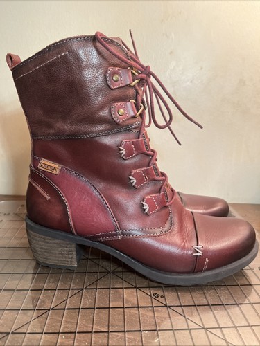Stivali Pikolinos Le Mans 838 in pelle rossa taglia 37 (7) Granny Core Witchy Hippie