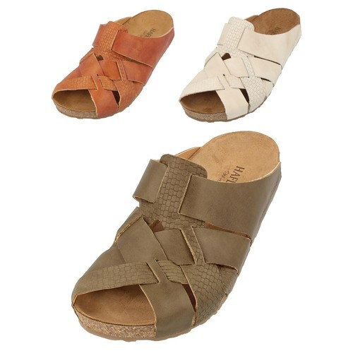 RAYE Haflinger Bio Dana Leather Sandals Shoes Slippers Mules Clogs Khaki Brown Beige