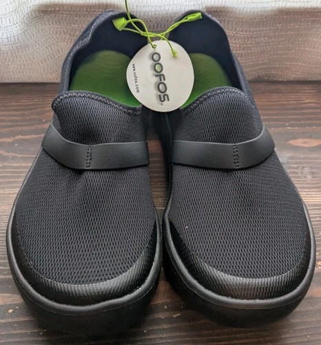 NWOB OOFOS OOMG Low Mesh 5070 Black Recovery Slip On Shoes Women’s Size 11