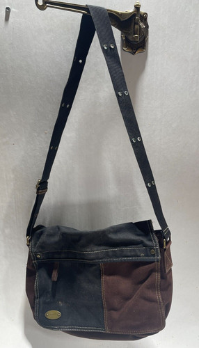 Nine West Brown Black Corduroy Small Crossbody Bag