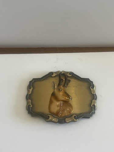 Raintree Vintage 1977 1978 Antelope Pronghorn Belt Buckle