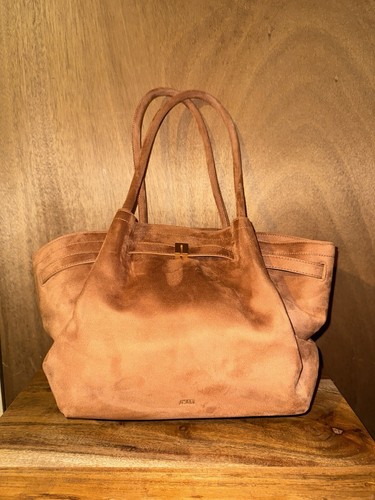 JW PEI HANA MEDIUM FAUX SUEDE TOTE BAG   BROWN