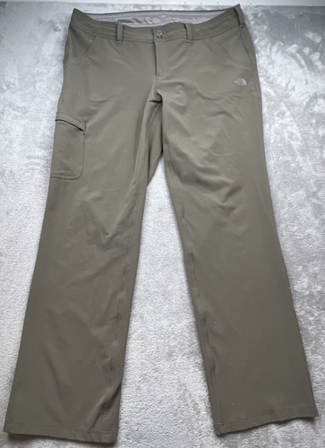 THE NORTH FACE North Face Pants Women Sz 16 Olive Green Nylon Hiking Camping Stow Pocket