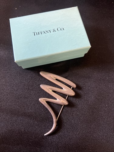 Spilla a zig zag Tiffany & Co. in argento 925 Paloma Picasso (14 19 g.) Con scatola