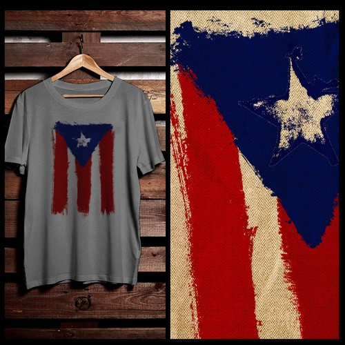 NEIGHBORHOOD Puerto Rico t shirt The Bronx Puerto Rican flag Boricua PR grunge flag WHITE Tee