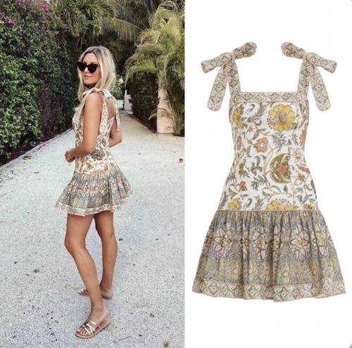 ZIMMERMANN Zimmerman Edie Tie Mini Dress Size 0P (4 6au)