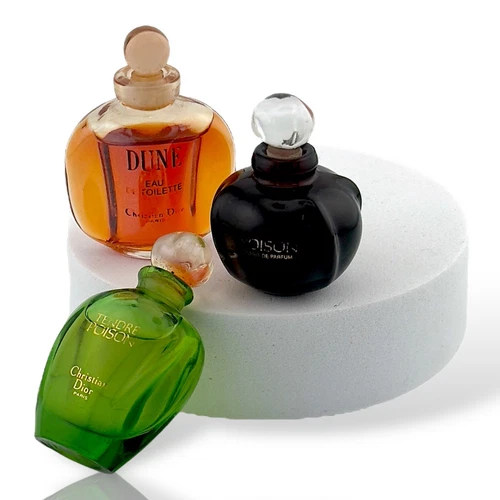 DIOR Mini Perfume Set Poison Tendre Poison Dune 5ml EDT EDP 90s Vintage Full HTF