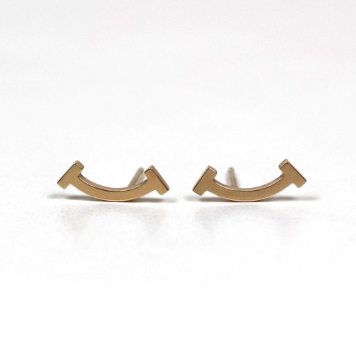 TIFFANY & CO. Tiffany & Co Tiffany T Smile Earrings Rose G 36667249 136528907