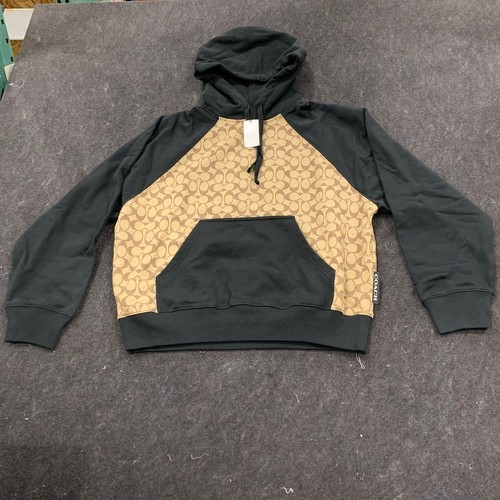 COACH Signature Pullover Hoodie Men's Size L Brown