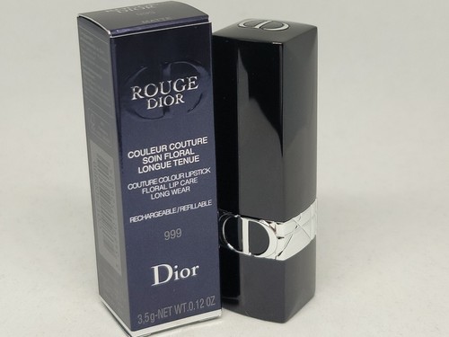 Dior Rouge Couture Colour LIPSTICK Floral lip care rechargeable 999 Matte RED