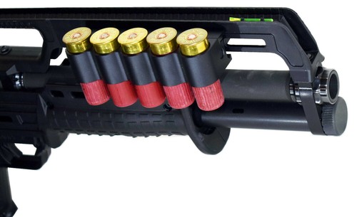 Tactical shell carrier with mount adapter compatible with kel tec ks7 12 gauge.