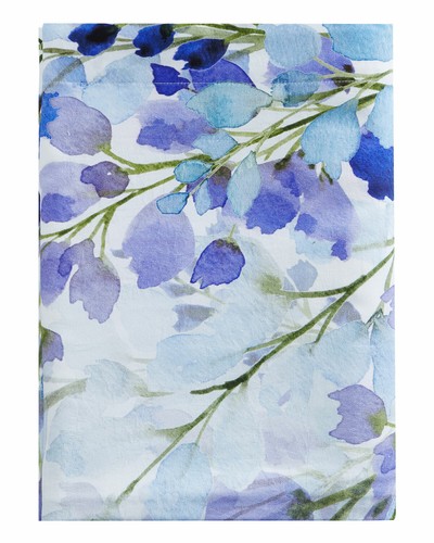 ANNE DE SOLENE WISTERIA 2 EURO SHAMS PURPLE BLUE BELL FLOWER FLORAL WATERCOLOR