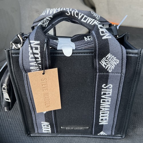 BORSA A TRACOLLA STEVE MADDEN BWEBBER NUOVA CON ETICHETTE CON CUSTODIA AIR POD NERA TIK TOK