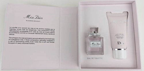 Dior Gift Set Miss Dior Blooming Bouquet .17oz Moisturizing Body Milk .67oz New
