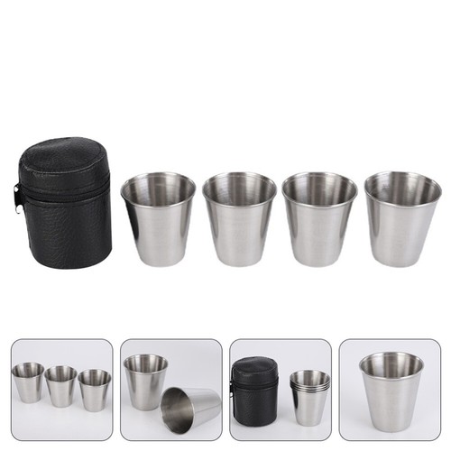 Stainless Steel Shot Glass Mug Cup Unbreakable Drinking Cups Outdoor