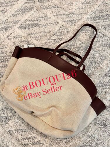ZARA NEW WOMAN SS24 BURGUNDY RED COMBINATION TOTE BAG REF: 6030 310
