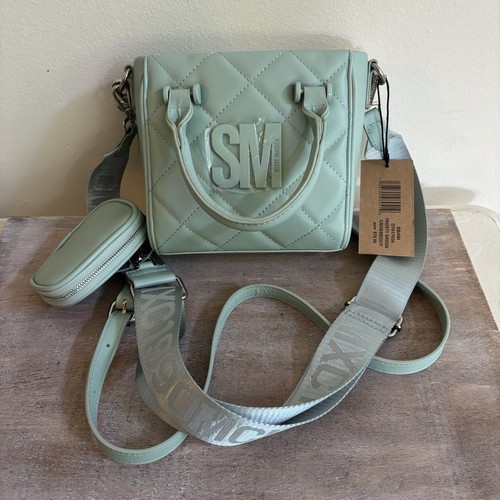 Steve Madden FROSTY GREEN BBABI Quilted Crossbody Tote Bag NWT DT617030
