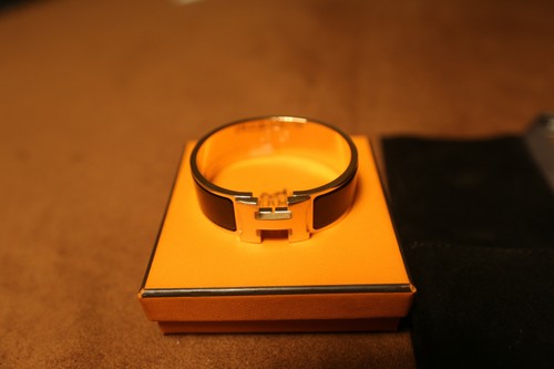 Bracciale Hermès Clic Clac H GM oro rosa (100% autentico nuovo con scatola)