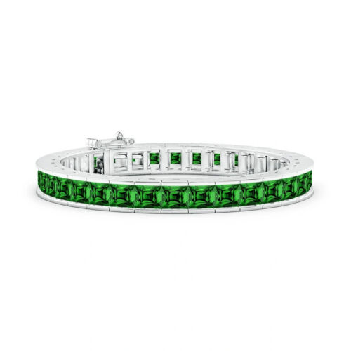 CHANEL Bracciale con canali smeraldo verde 20 05 TCW in argento sterling 925.